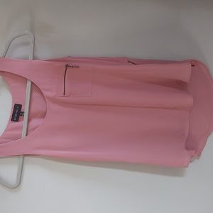 Pink Shear Zipper Top